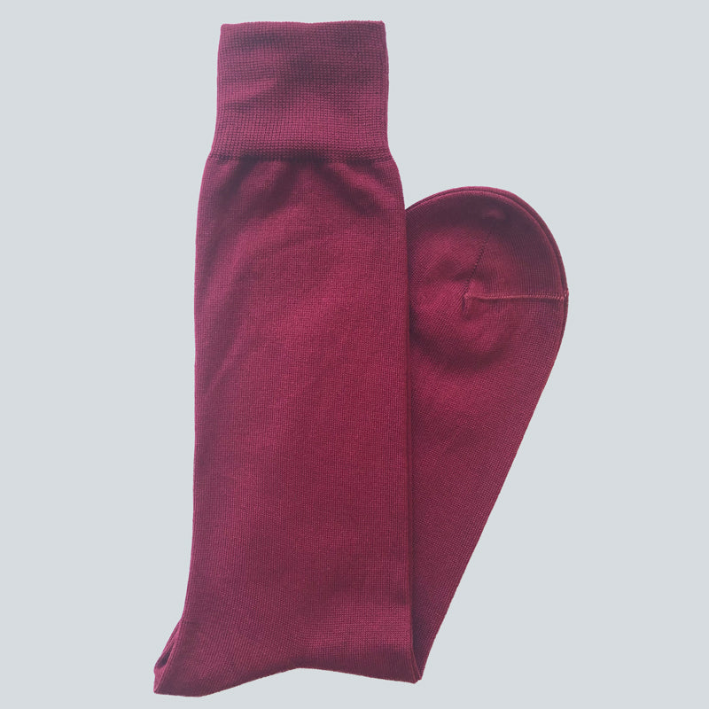 Burgundy Red - Classic Dress Socks Dapper & Bold Burgundy Red - Classic Dress Socks Dapper & Bold