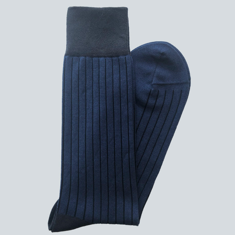 Mens_Navy-Blue-and-Charcoal-Two-Toned_Ribbed_Dress-Socks_Full